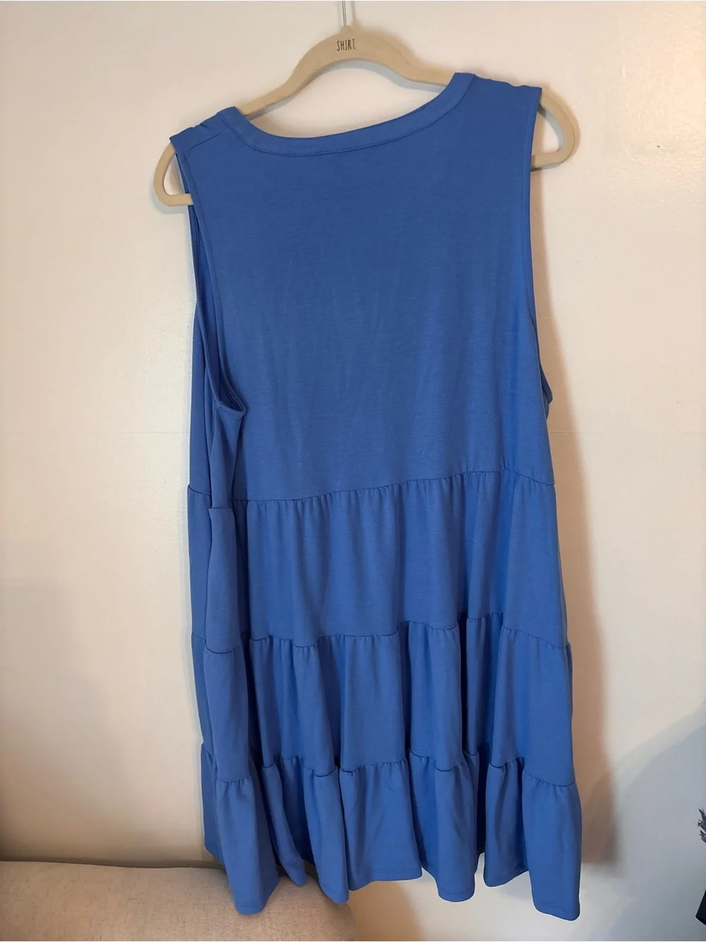 crown & ivy Blue Tiered Sleeveless Dress